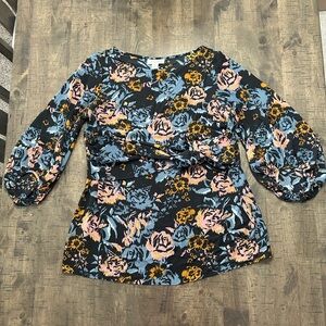 Motherhood Maternity Floral Blouse Size Medium